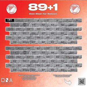 Torwand der 98 plus 1 Sponsoraktion