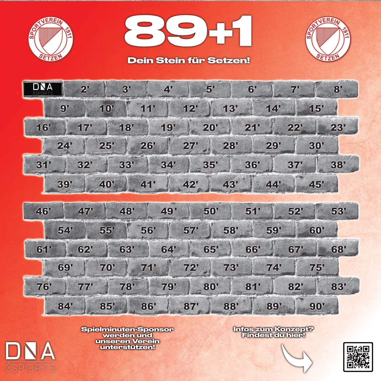 Torwand der 98 plus 1 Sponsoraktion